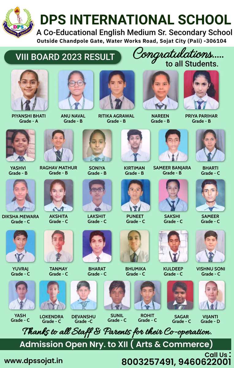 DPS International School Students Excel in 8th Board Exams - DPS ...